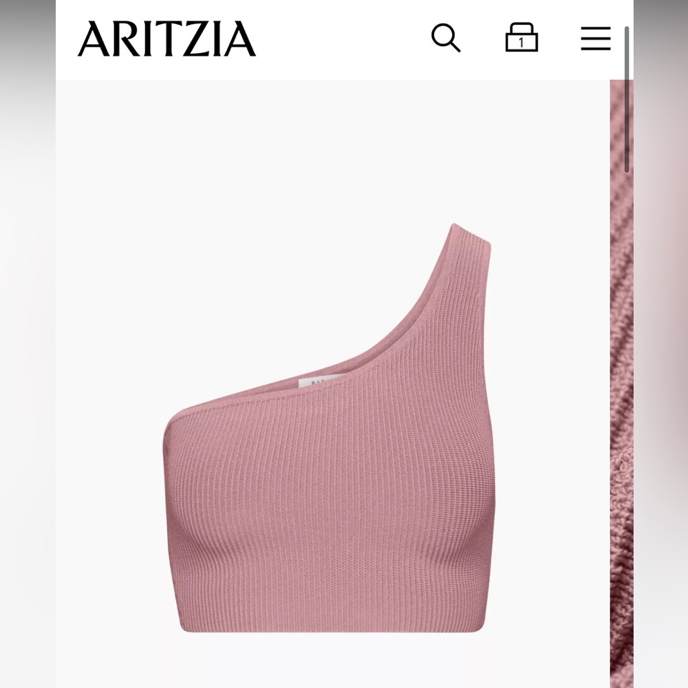 Aritzia Babaton Sculpt Knit One Shoulder - Size S